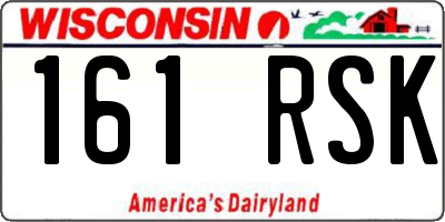 WI license plate 161RSK