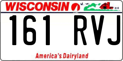 WI license plate 161RVJ