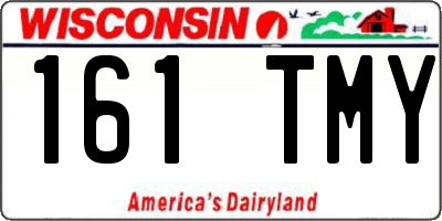 WI license plate 161TMY