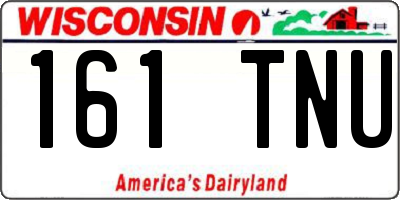 WI license plate 161TNU