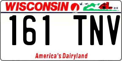 WI license plate 161TNV