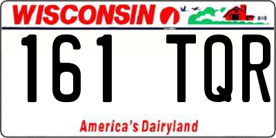 WI license plate 161TQR