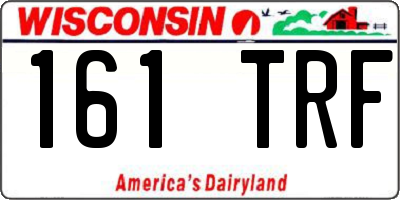 WI license plate 161TRF