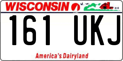 WI license plate 161UKJ