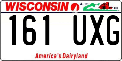 WI license plate 161UXG
