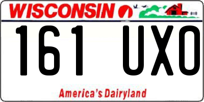 WI license plate 161UXO