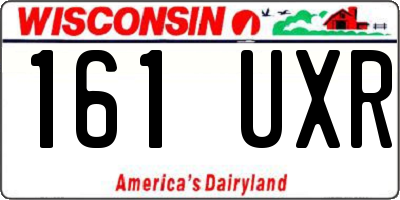 WI license plate 161UXR