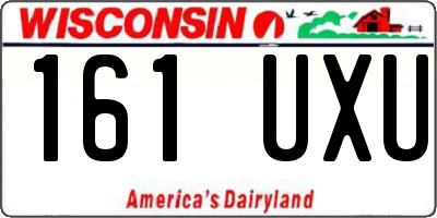 WI license plate 161UXU