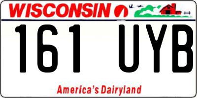 WI license plate 161UYB
