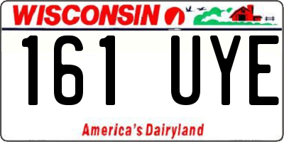 WI license plate 161UYE