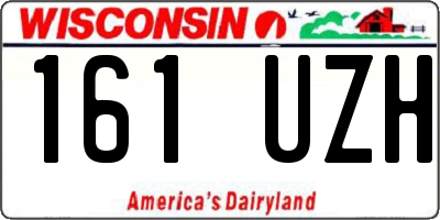 WI license plate 161UZH