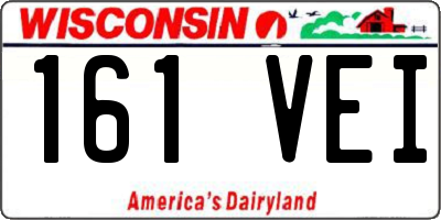 WI license plate 161VEI