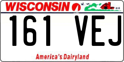 WI license plate 161VEJ
