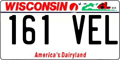 WI license plate 161VEL