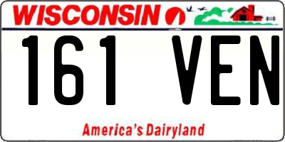 WI license plate 161VEN