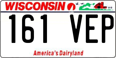 WI license plate 161VEP