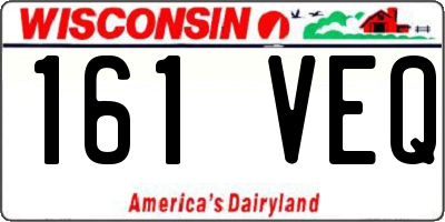 WI license plate 161VEQ