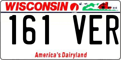WI license plate 161VER