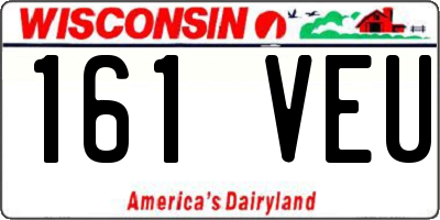 WI license plate 161VEU