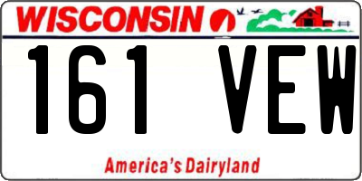 WI license plate 161VEW