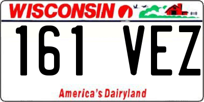 WI license plate 161VEZ