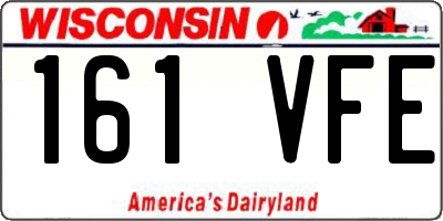 WI license plate 161VFE