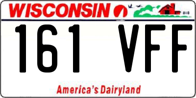 WI license plate 161VFF