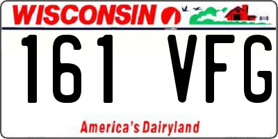 WI license plate 161VFG
