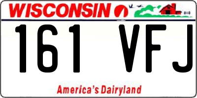 WI license plate 161VFJ
