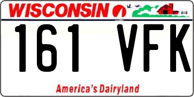WI license plate 161VFK