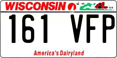 WI license plate 161VFP