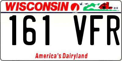 WI license plate 161VFR