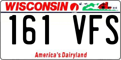 WI license plate 161VFS