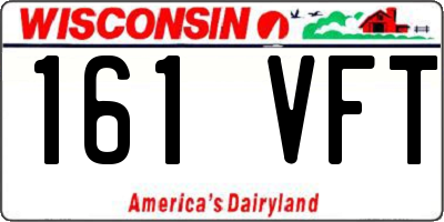 WI license plate 161VFT