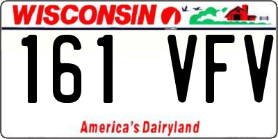 WI license plate 161VFV