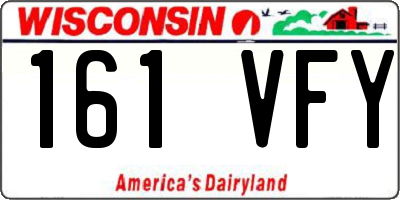 WI license plate 161VFY