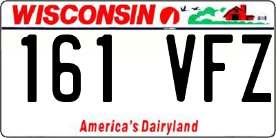 WI license plate 161VFZ