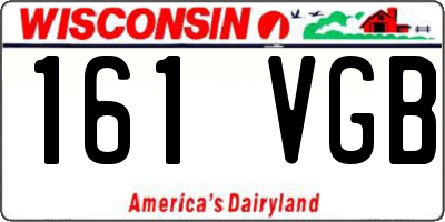 WI license plate 161VGB