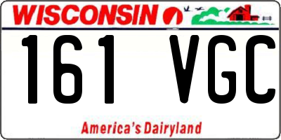 WI license plate 161VGC