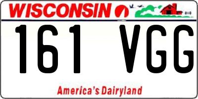 WI license plate 161VGG