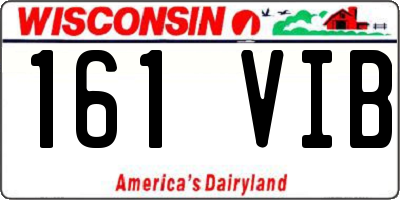 WI license plate 161VIB