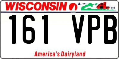 WI license plate 161VPB