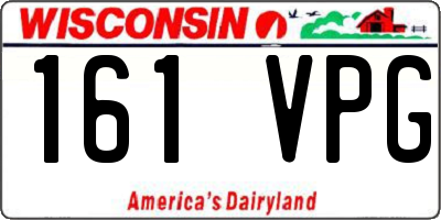 WI license plate 161VPG