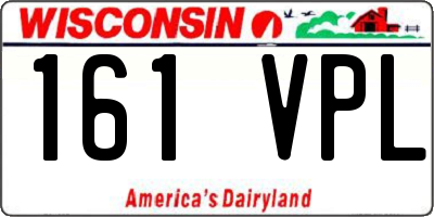 WI license plate 161VPL
