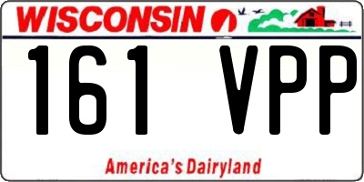 WI license plate 161VPP