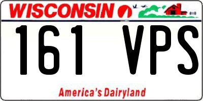 WI license plate 161VPS