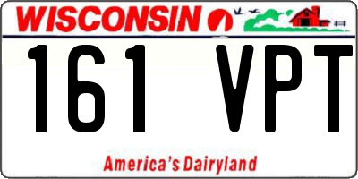 WI license plate 161VPT