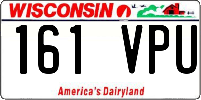 WI license plate 161VPU