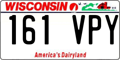 WI license plate 161VPY