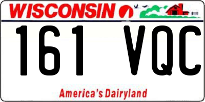 WI license plate 161VQC